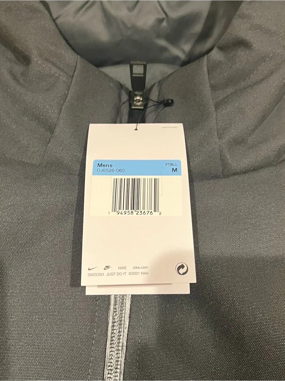Nike 550 Down Hooded Parka Team Issue Storm Fit Gray Jacket Medium DJ6526-060 M